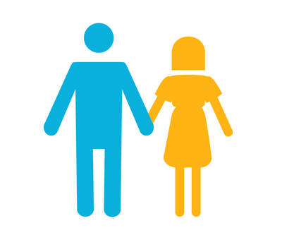 Child Marriage Icon_Blue & Yellow
